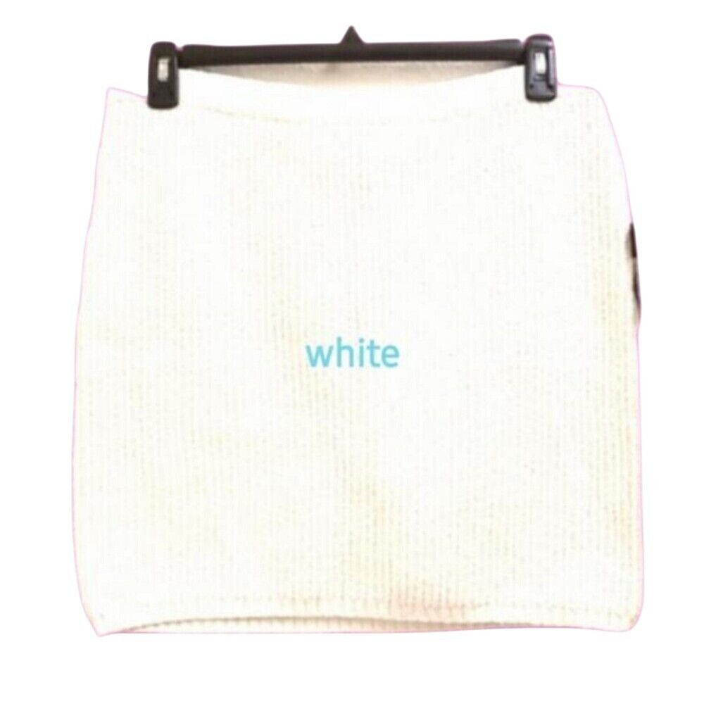 Ivory Knit Mini Skirt Casual Everyday Size L